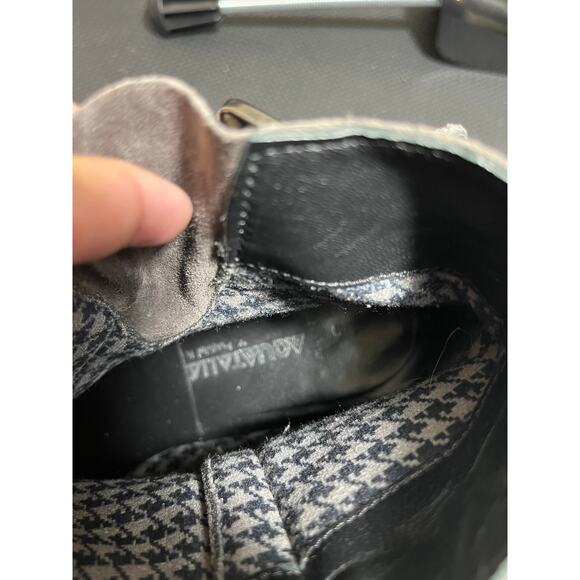 Aquatalia Sophie Suede Graphite Gray Moto Boots Bootie Size 9 Womens Biker - Picture 8 of 8